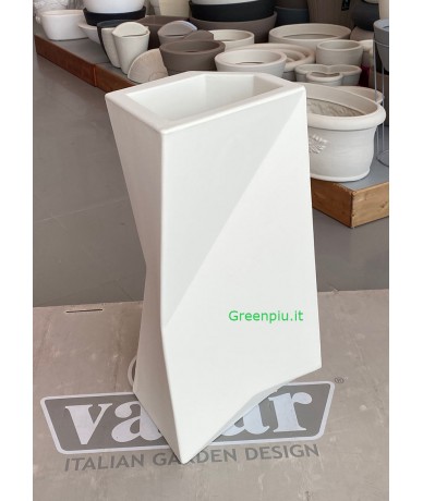 Portavaso Prismatico Urban Vasar Colore 77-BIANCO PERLA Misure Ø49x49 h.70